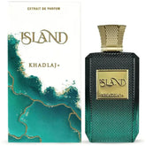 Title Khadlaj Island Extrait de Parfum 100ml | Tropical Coconut & Pineapple Fragrance with Amber & Sandalwood
