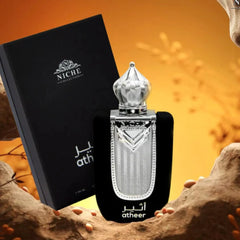 Atheer Niche Eau de Parfum 100ml | Unisex Oriental Fragrance with Black Pepper & Amber by Khalis