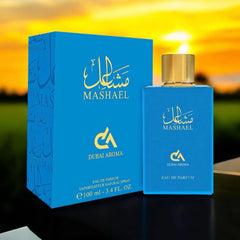 Mashael Dubai Aroma Eau de Parfum 100ml | Unisex Oriental Fragrance with Peach & Sandalwood