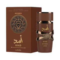 Lattafa Asad Bourbon Eau de Parfum 100ml | Warm Amber & Vanilla Fragrance with Spicy Depth