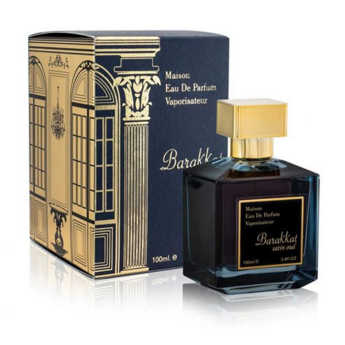 Barakkat Satin Oud Eau de Parfum 100ml | Unisex Oriental Woody Fragrance with Rose & Oud by Fragrance World